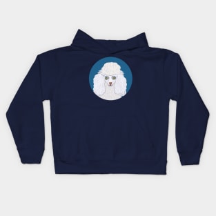 Fluffy Standard Poodle Dog Kids Hoodie